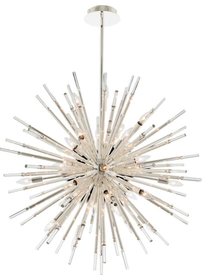 Sprazzo Pendant, Polished Silver, 36"By KALCO LIGHTING