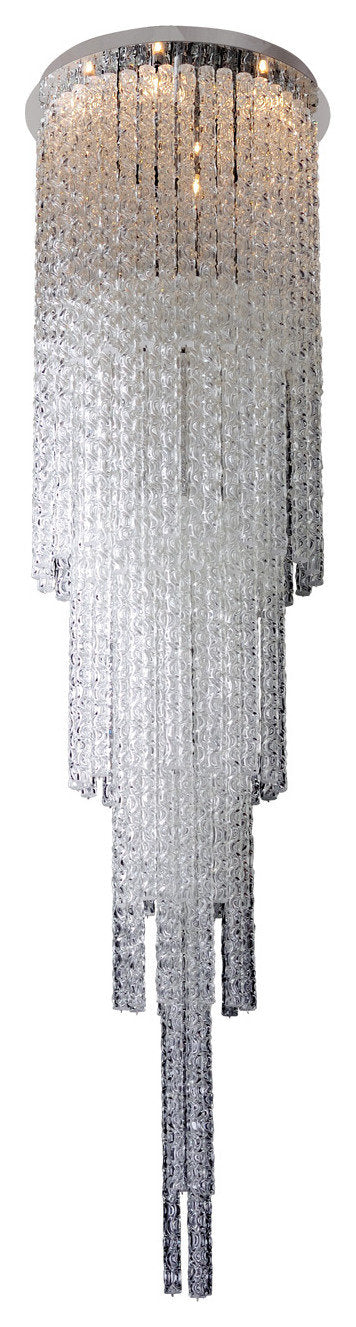 Botticelli 25.5x98in 6 Lt Contemporary Flush by AllegriBy Allegri Crystal by Kalco Lighting