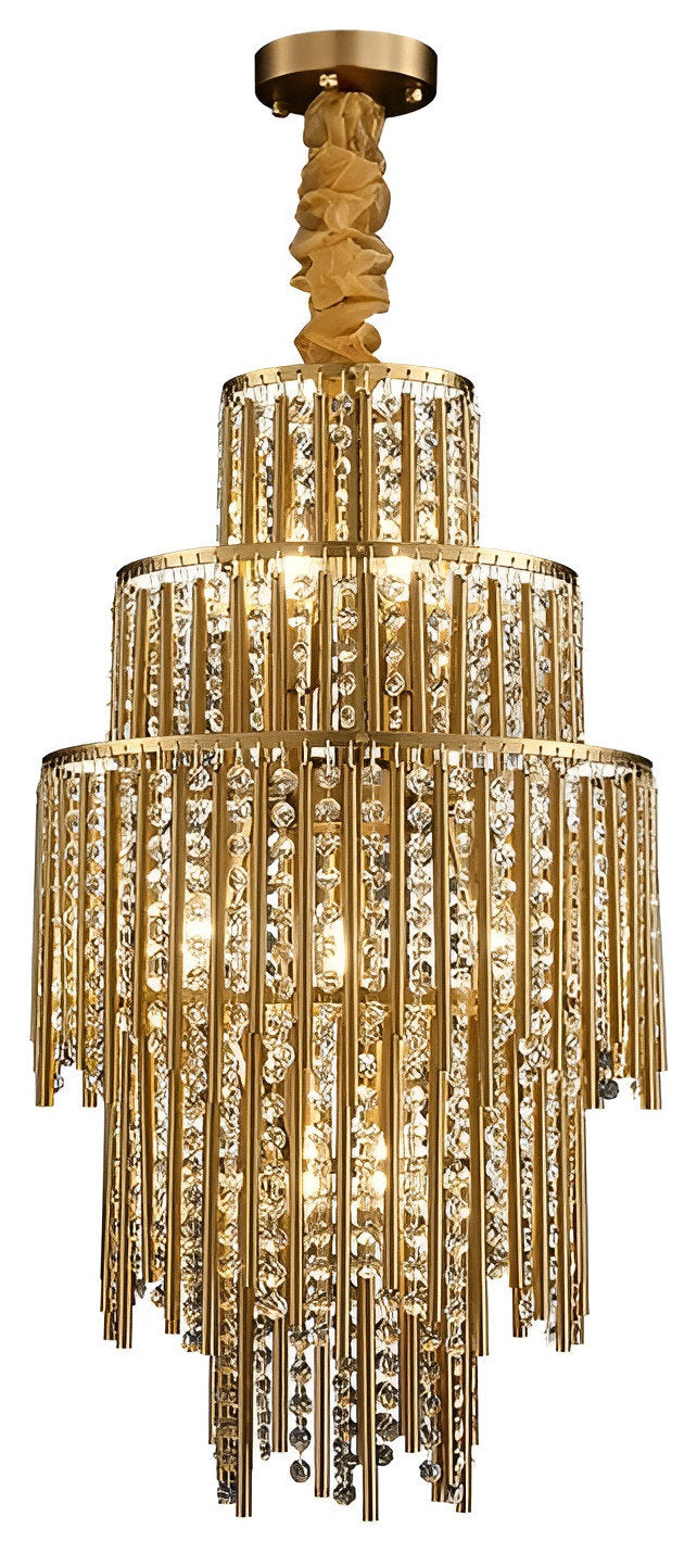 Antibes | Luxury Gold Chandelier With Crystal Balls, Warm Light, DimmableBy Miron Demid LLC