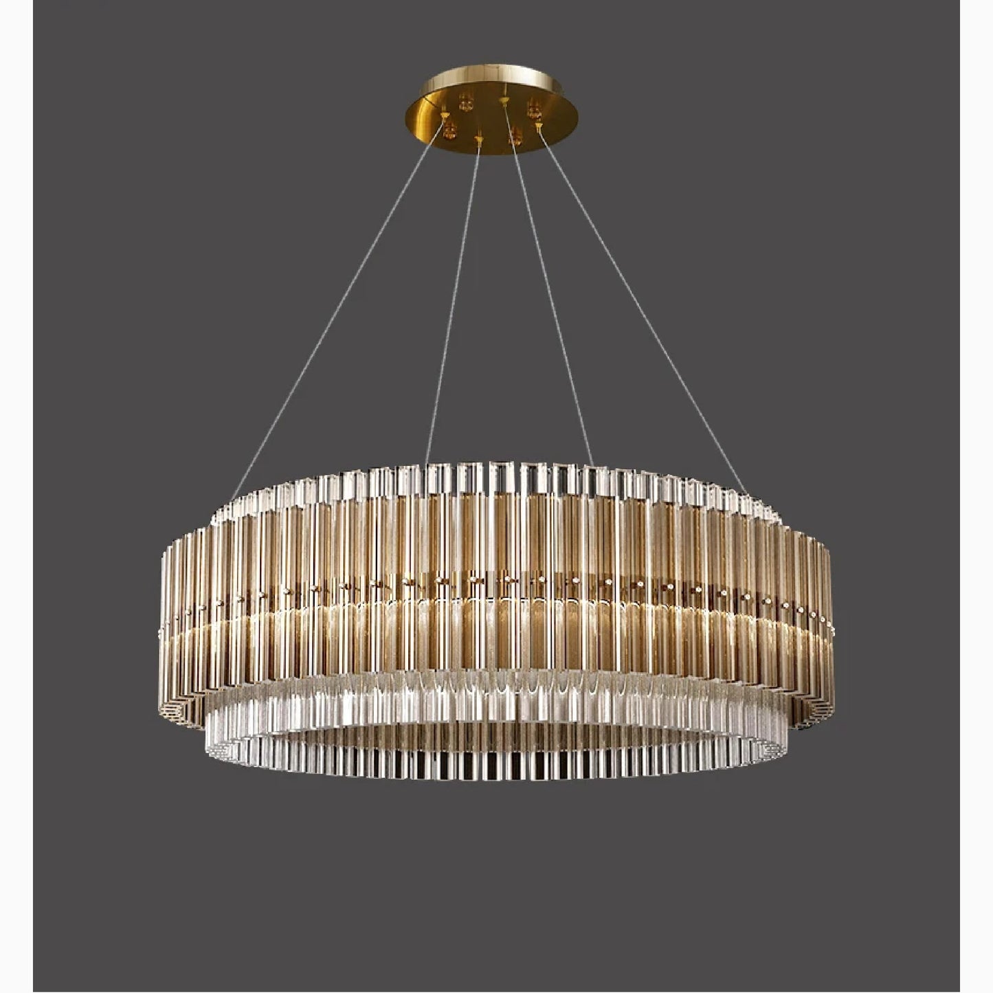 Cagnano Varano | Elegant Large Luxury Gold Crystal Chandelier, Gold, Dia100, Warm LightBy Miron Demid LLC