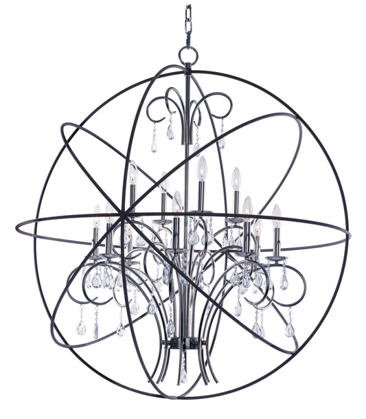 Maxim 25147 Orbit 12 Light Single Pendant - Anthracite and Polished NickelBy Maxim Lighting International