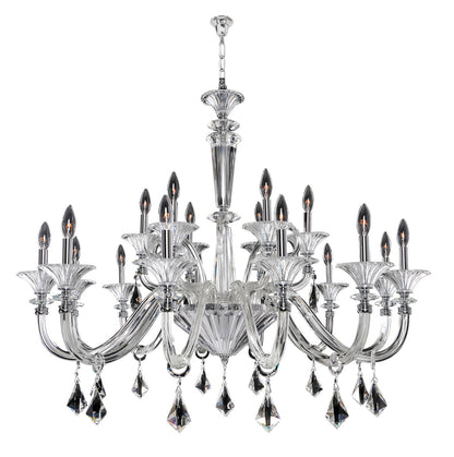 Chauvet 43"x35" 18-Light Transitional Large Chandeliers by AllegriBy Allegri Crystal by Kalco Lighting