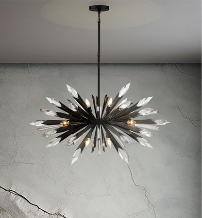 Metropolitan N1948 Elsa 12 Light 42"W Crystal Pendant - Painted GoldBy Minka Aire