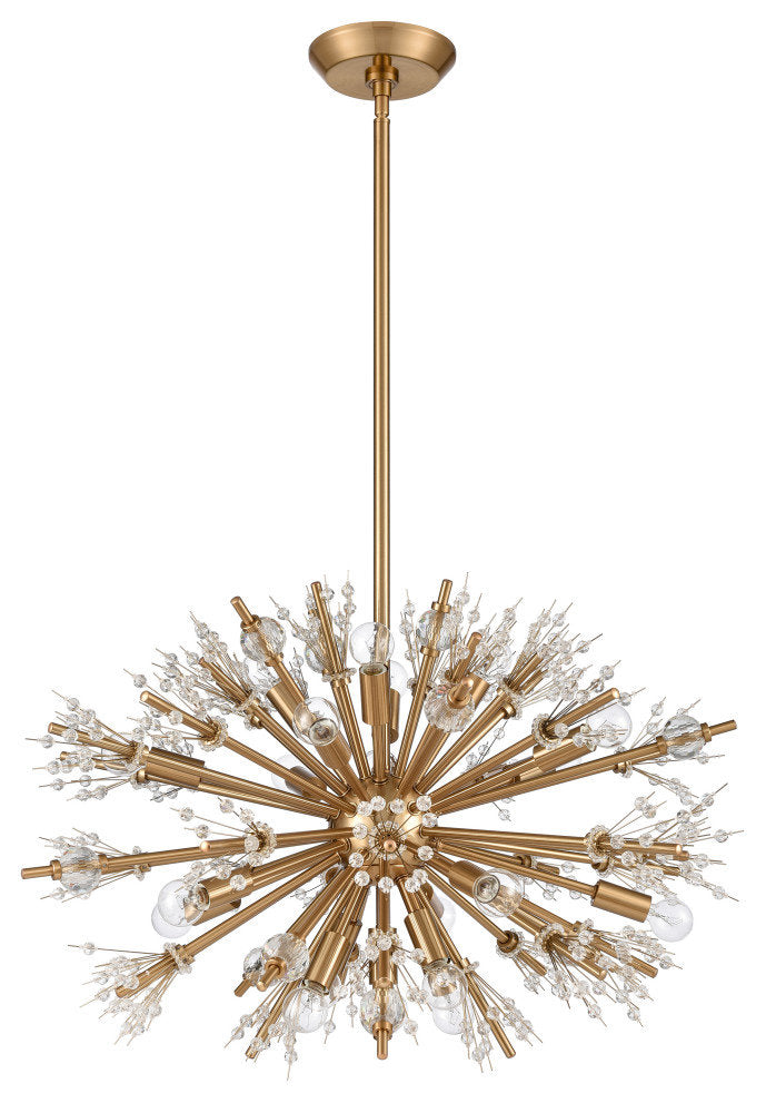 Starburst 26'' Wide 19-Light Chandelier Satin BrassBy ELK Group International
