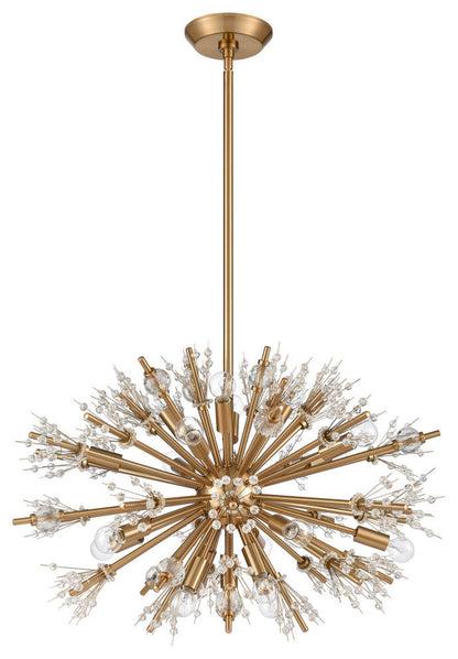 Starburst 26'' Wide 19-Light Chandelier Satin BrassBy ELK Group International