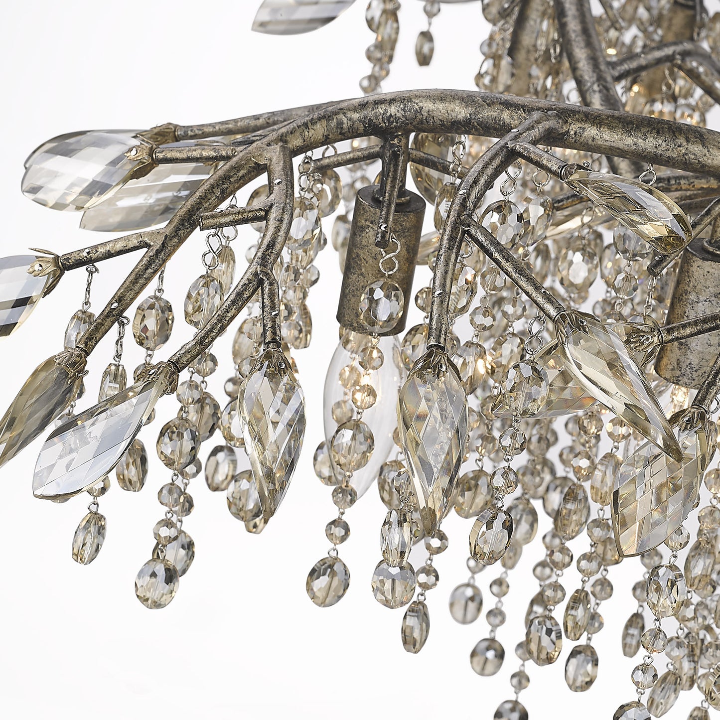 Golden Lighting 9903-6 MG Autumn Twilight 6 Light Chandelier in Mystic GoldBy Golden Lighting