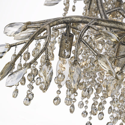 Golden Lighting 9903-6 MG Autumn Twilight 6 Light Chandelier in Mystic GoldBy Golden Lighting