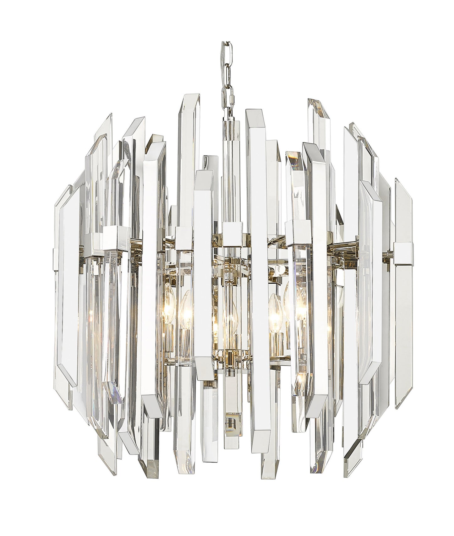 Z-Lite 4006-9 Bova 6 Light 26"W Crystal Chandelier - Polished NickelBy Z-LIte