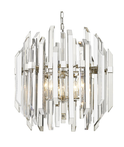 Z-Lite 4006-9 Bova 6 Light 26"W Crystal Chandelier - Polished NickelBy Z-LIte