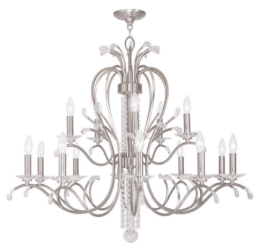 Serafina 15 Light Brushed Nickel Chandelier (51009-91)By Livex Lighting Inc.