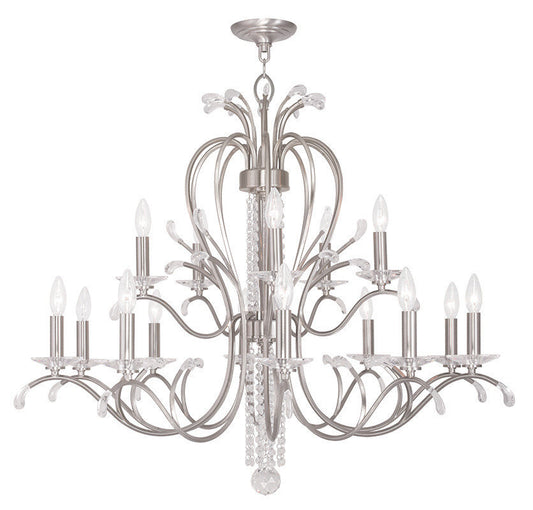Serafina 15 Light Brushed Nickel Chandelier (51009-91)By Livex Lighting Inc.