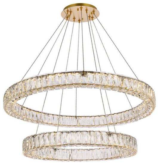 Monroe LED Chandelier in GoldBy Elegant Furniture & Lighting