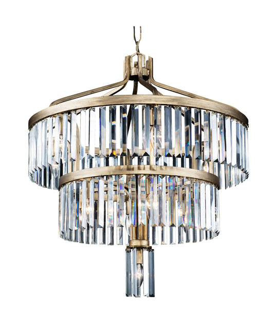 Varaluz 297P13 Social Club 13 Light 28" Crystal Chandelier - Havana GoldBy Varaluz