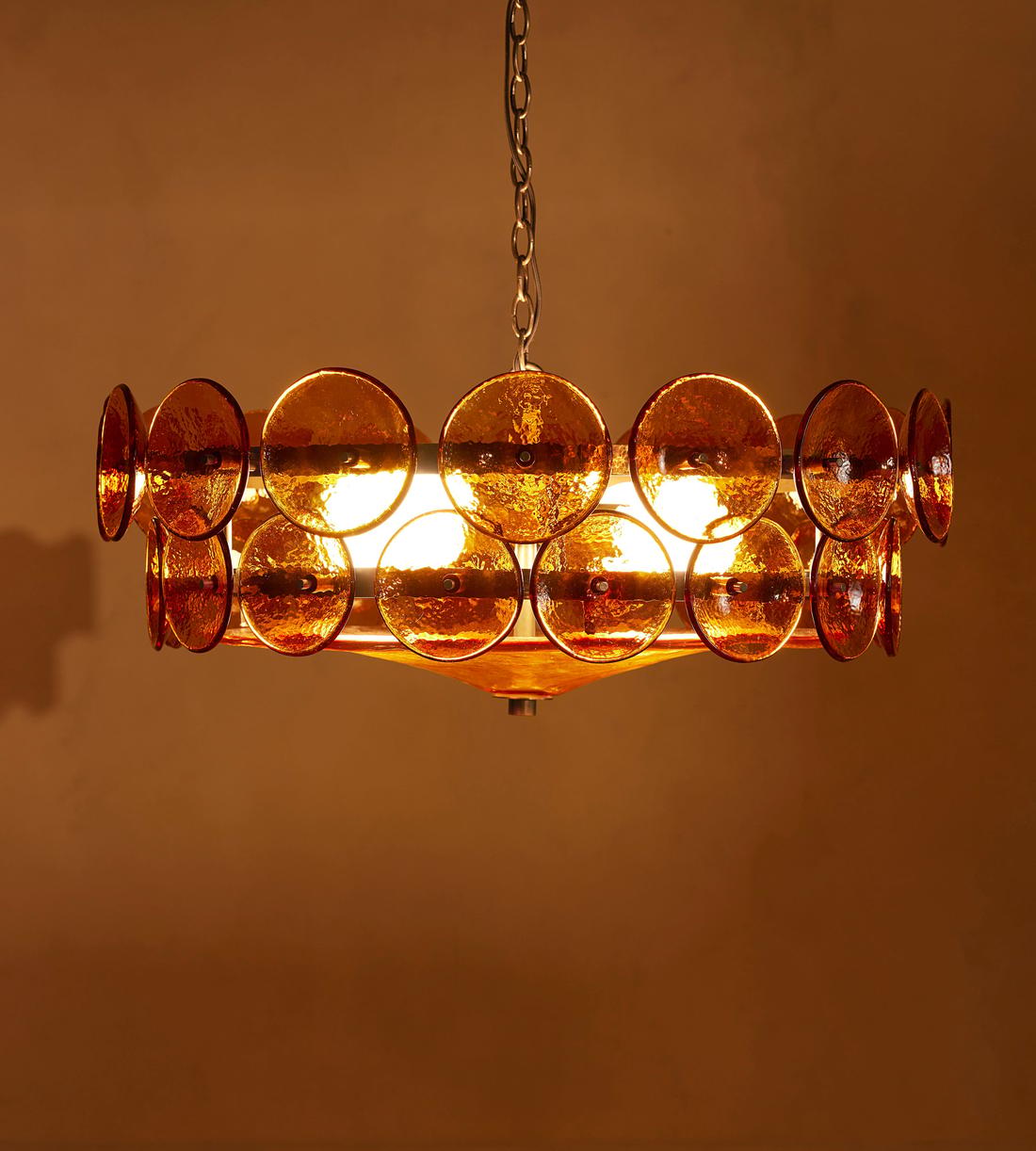 Solaris Disc Glass Chandelier