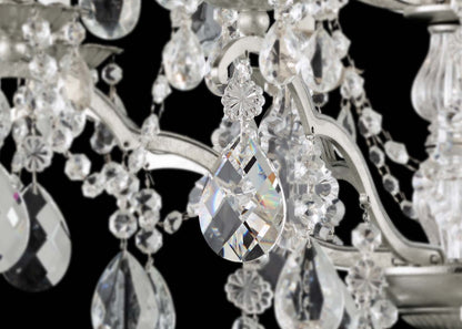 Bordeaux 8-Light Chandelier in Antique Silver With Clear Legacy CrystalBy Schonbek