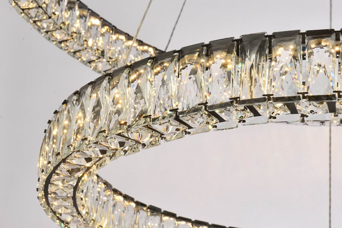 Modern Black 2-Light PendantBy Elegant Furniture & Lighting