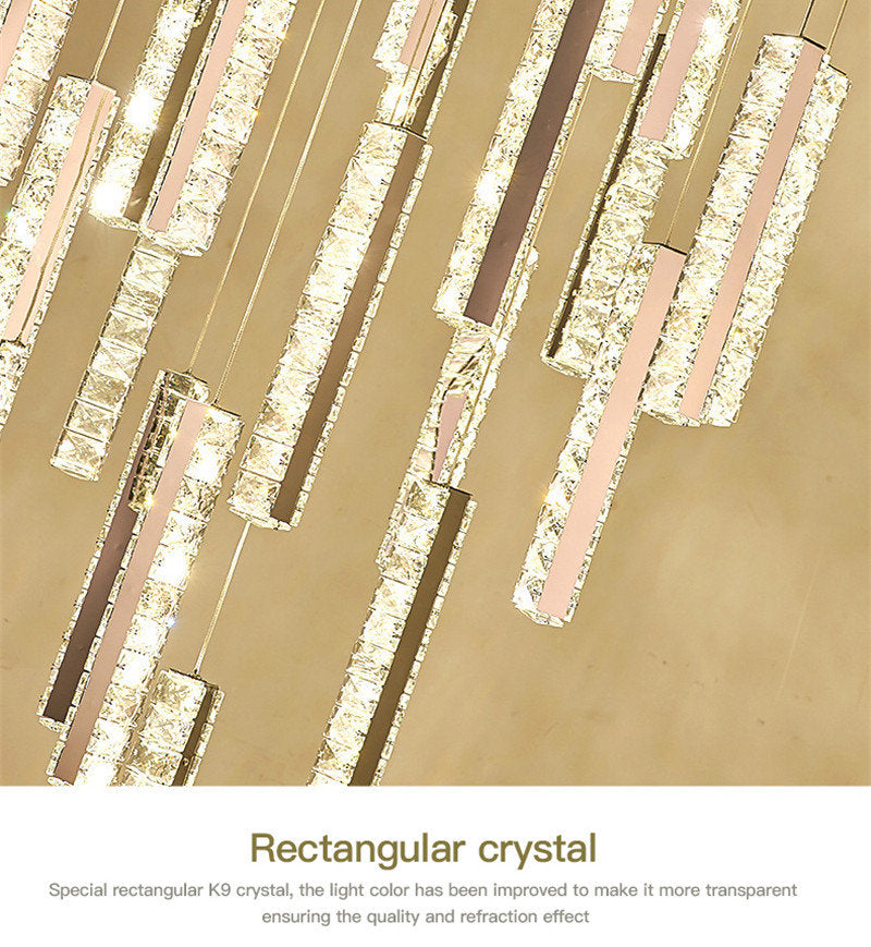 Santa Margherita Ligure | Creative Gold LED Crystal Chandelier, 39 Lights, Warm LightBy Miron Demid LLC