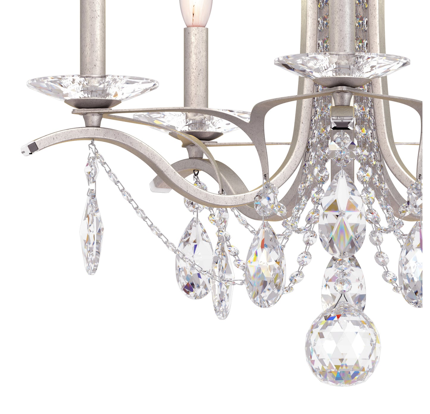 Schonbek Va8355N-48H 5 Light Crystal Chandelier, Antique SilverBy Schonbek