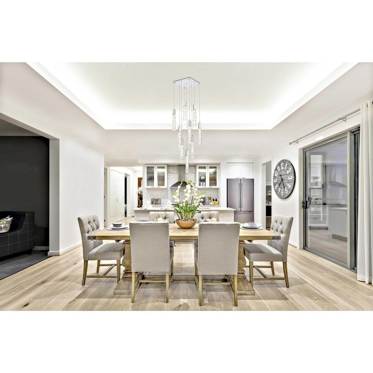 Aurora 9 Light Pendant, ChromeBy Elegant Furniture & Lighting