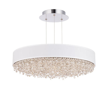 Eclyptix LED 6.5"H x 24"W 1-Light Crystal Pendant in Pol Stainles