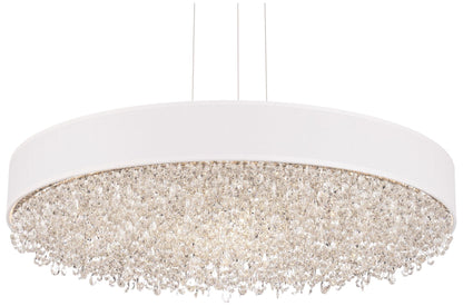 Eclyptix LED 6.5"H x 28.8"W 1-Light Crystal Pendant in Pol Stainl
