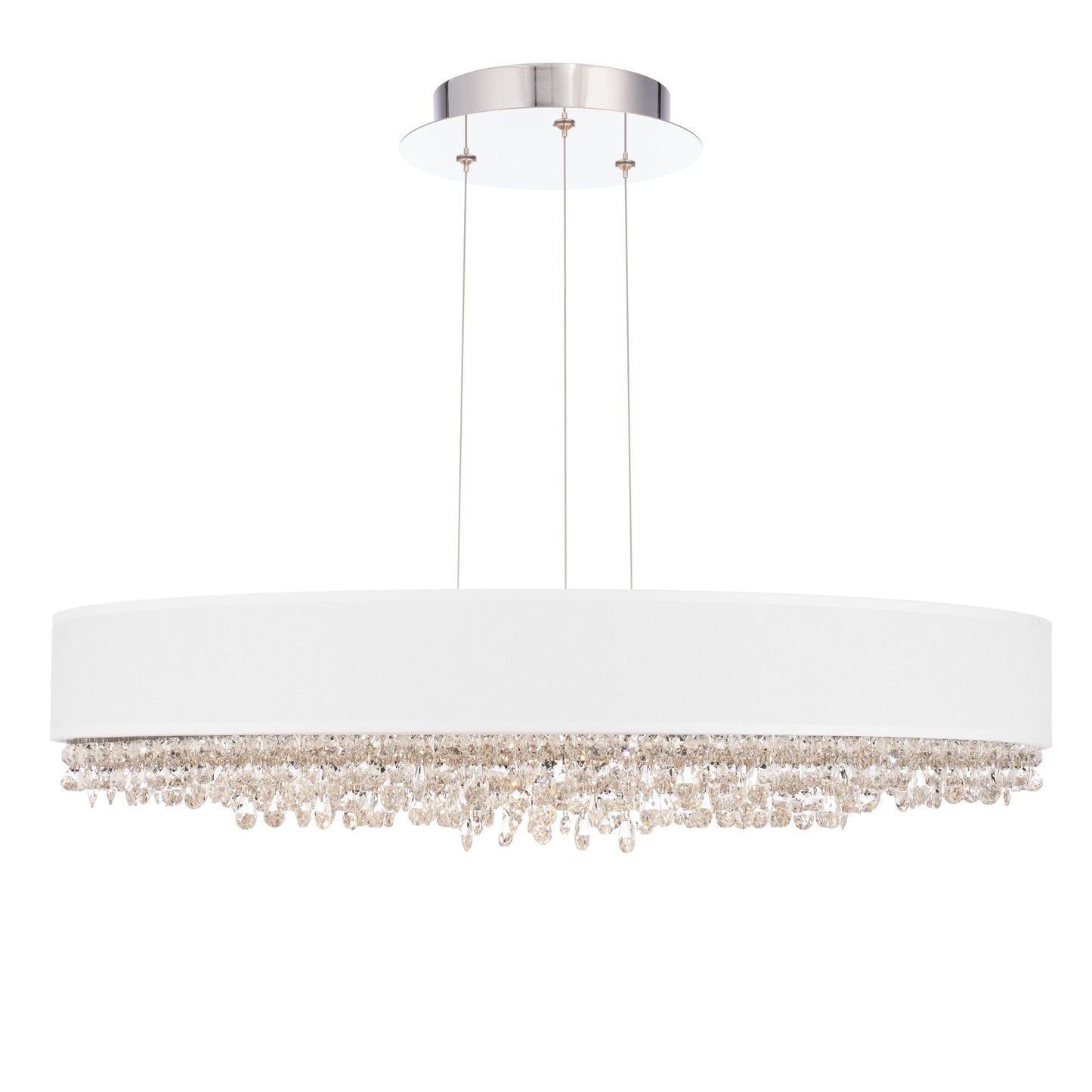 Eclyptix LED 6.5"H x 28.8"W 1-Light Crystal Pendant in Pol Stainl