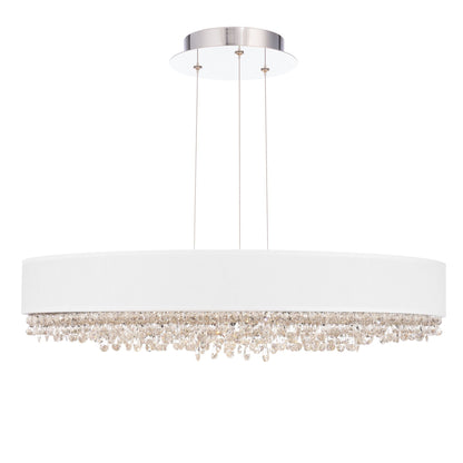 Eclyptix LED 6.5"H x 28.8"W 1-Light Crystal Pendant in Pol Stainl