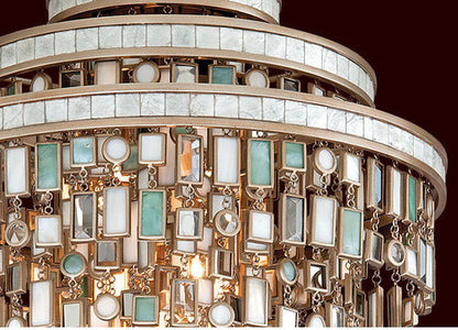 Dolcetti Flush Mount, Dolcetti Silver Finish, Mixed Shells, CrystalBy Corbett Lighting