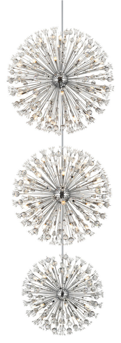 Elegant Lighting 48" Three Tiers Crystal Starburst ChandelierBy Elegant Furniture & Lighting