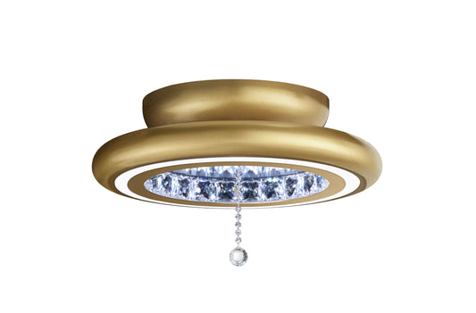 Schonbek Mfc120N-Gd1S 1 Light Crystal Semi-Flush, Glimmer GoldBy Schonbek