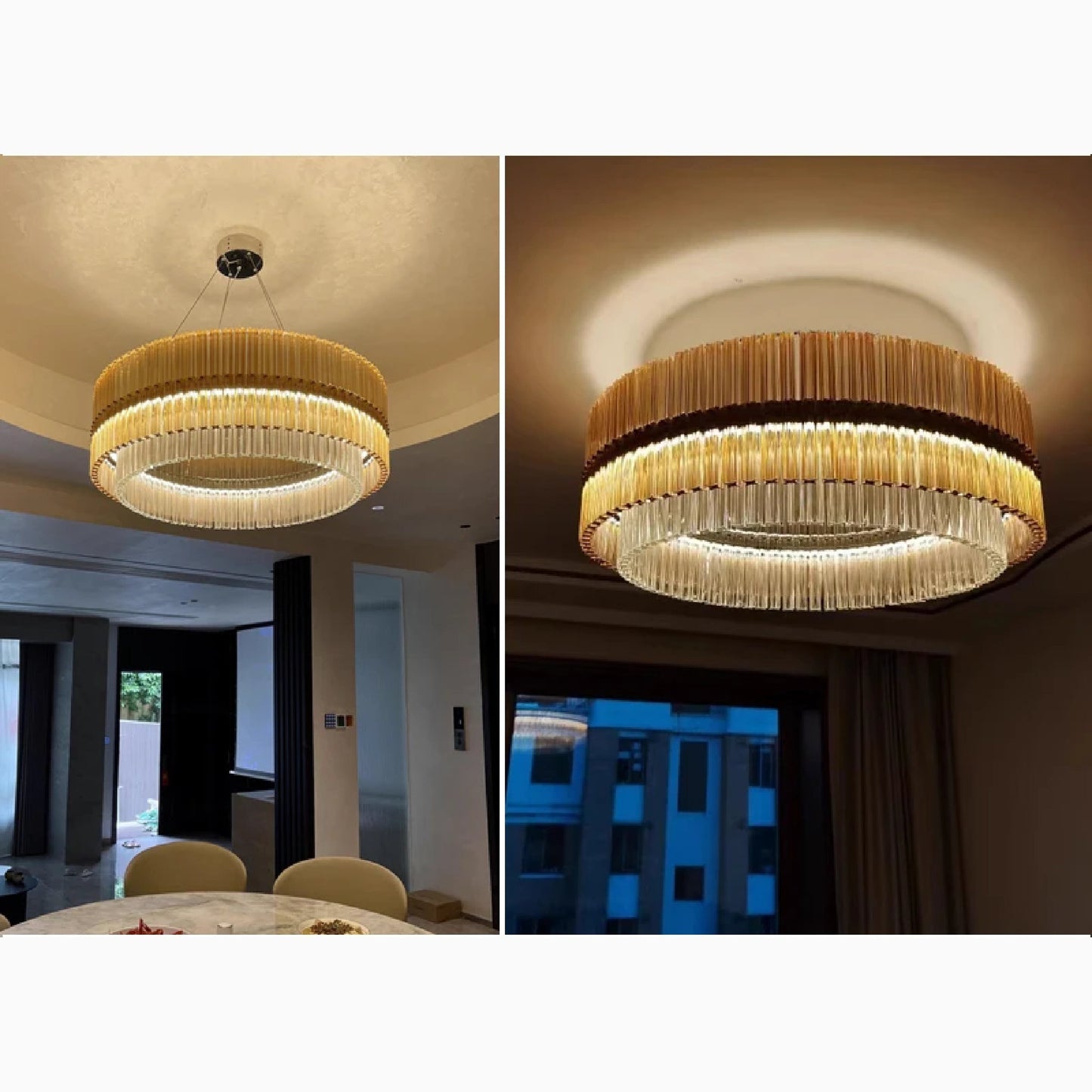 Cagnano Varano | Elegant Large Luxury Gold Crystal Chandelier, Gold, Dia80, Cool LightBy Miron Demid LLC