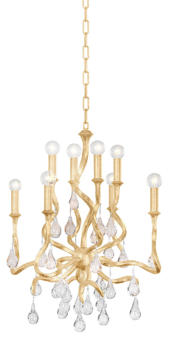 Aveline 8-Light Chandelier, Gold LeafBy Corbett Lighting