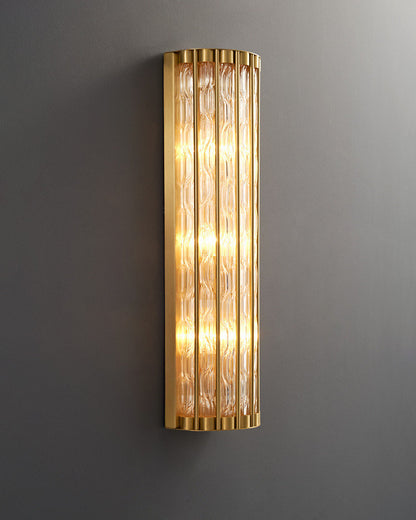 Luxury Golden Crystal Wall Lamp, L7.1xw4.7xh23.6", Warm LightBy Miron Demid LLC