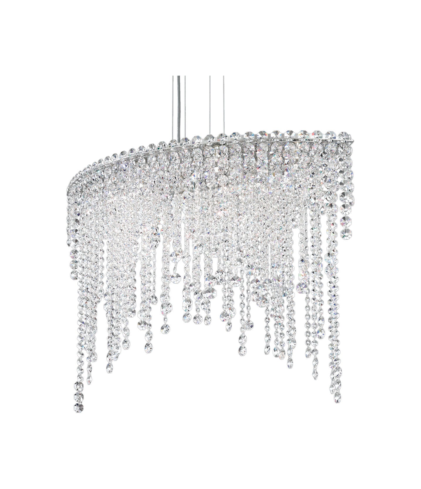 Chantant 6-Light Pendant in Stainless Steel With Clear Heritage CrystalBy Schonbek