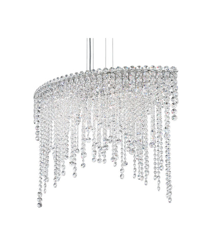Chantant 6-Light Pendant in Stainless Steel With Clear Heritage CrystalBy Schonbek