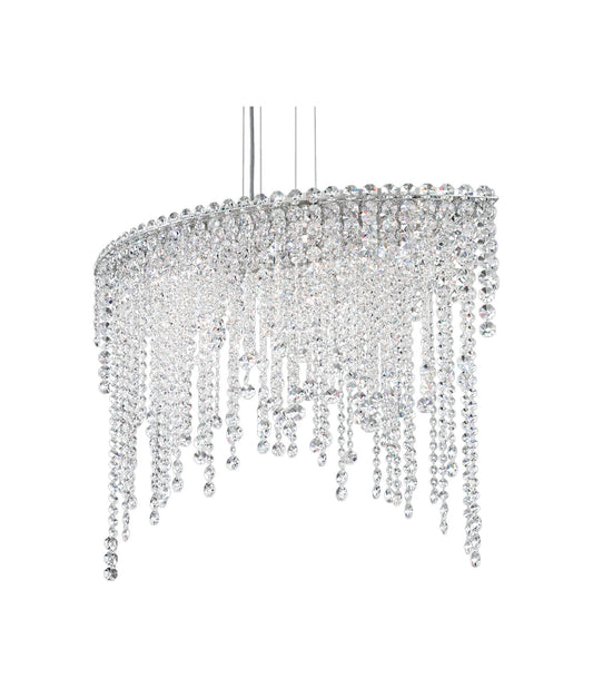 Chantant 6-Light Pendant in Stainless Steel With Clear Heritage CrystalBy Schonbek
