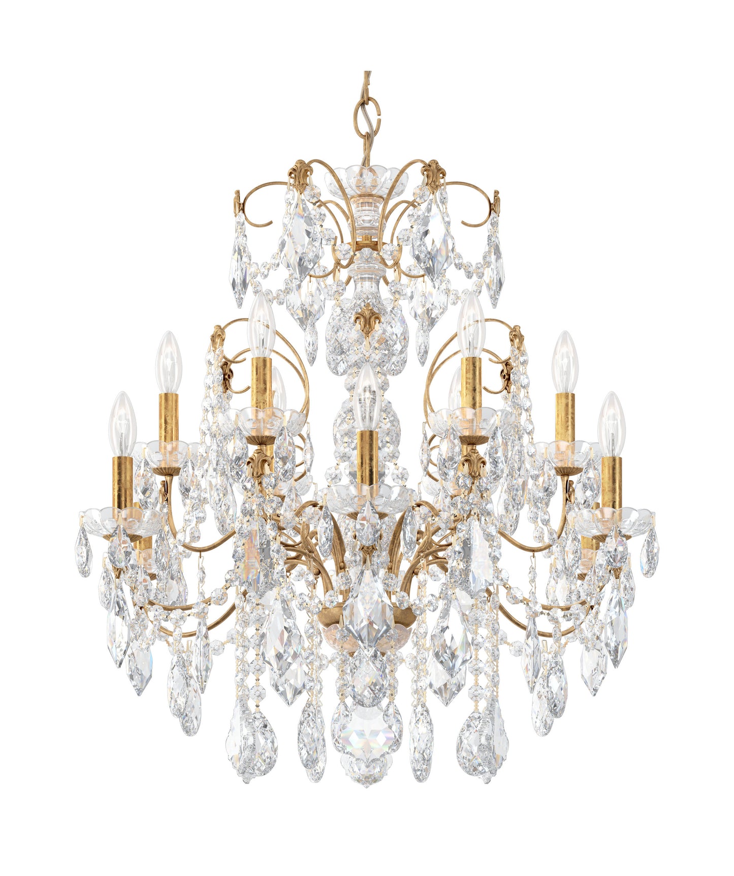 Century 12 Light Chandelier French Gold Clear Heritage CrystalBy Schonbek