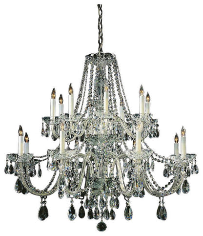 Traditional Crystal 16 Light Clear Swarovski Strass Chrome Crystal ChandelierBy Crystorama Lighting