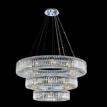 Rondelle 36x12" 27-Light Contemporary Large Pendants by AllegriBy Allegri Crystal by Kalco Lighting