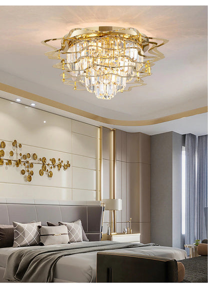 Adelfia | New Luxury Ceiling Chandelier, 31.5''By Miron Demid LLC