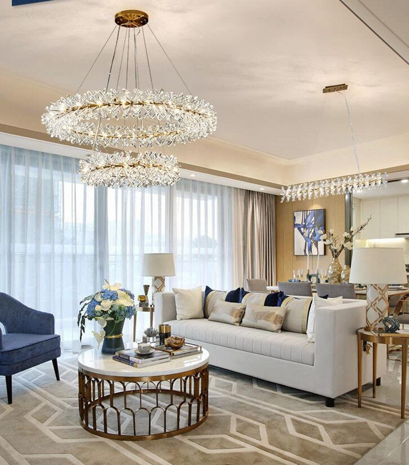 Mira Double Ring Crystal ChandelierBy MORSALE