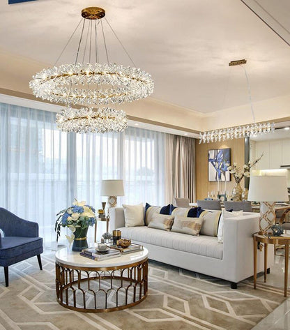 Mira Double Ring Crystal ChandelierBy MORSALE