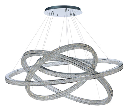Maxim 39779 Eternity 60" Adjustable Ring LED Crystal Pendant - Polished ChromeBy Maxim Lighting International
