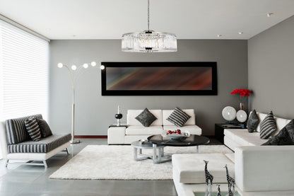 Elegant Lighting 1233G43/RC Chelsea 10 Light 44"W Crystal Drum - PolishedBy Elegant Furniture & Lighting
