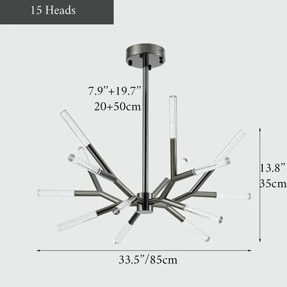 Aliano | Creative Tree Branches Design Bubble Crystal Chandelier, Black, 15 Heads, Cool LightBy Miron Demid LLC