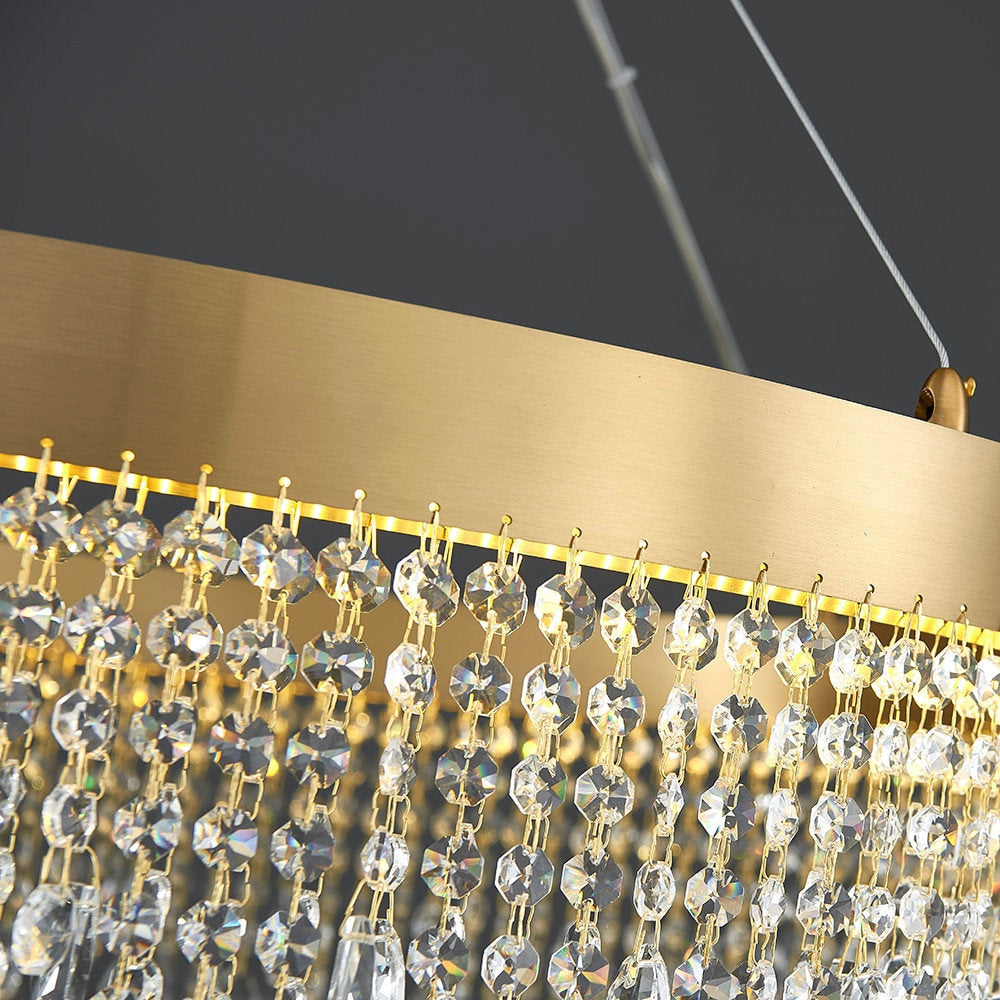 Loda | Multi-level Chic Large Crystal Chandelier, Warm Light 3000kBy Miron Demid LLC