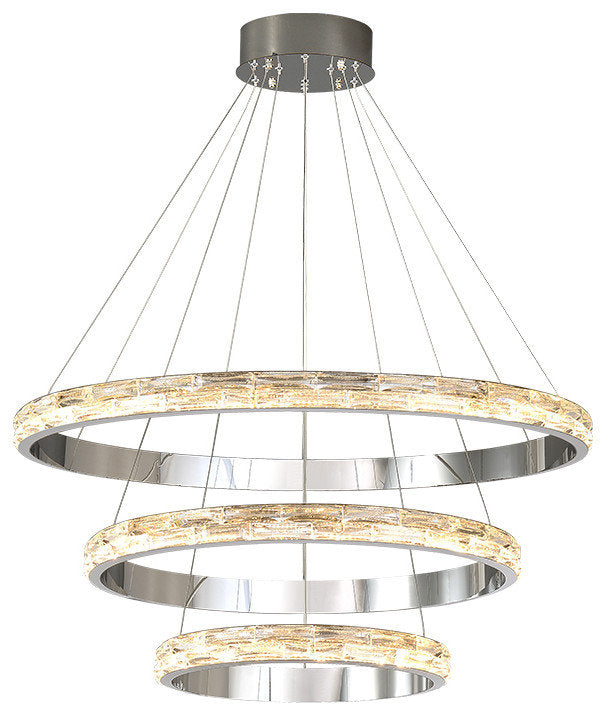 Stella | Postmodern Stainless Steel Pendant Light, Dia15.7+23.6+31.5", 3 RingsBy Miron Demid LLC