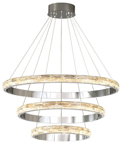 Stella | Postmodern Stainless Steel Pendant Light, Dia15.7+23.6+31.5", 3 RingsBy Miron Demid LLC