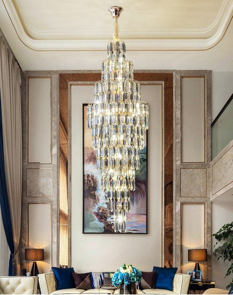 Saint-Cezaire-sur-Siagne | Stunning Large Crystal Chandelier, Dia19.7"By Miron Demid LLC