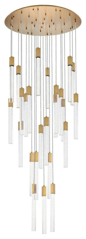Elegant Lighting 2067G42SG Weston 25 lights pendant in satin goldBy Elegant Furniture & Lighting